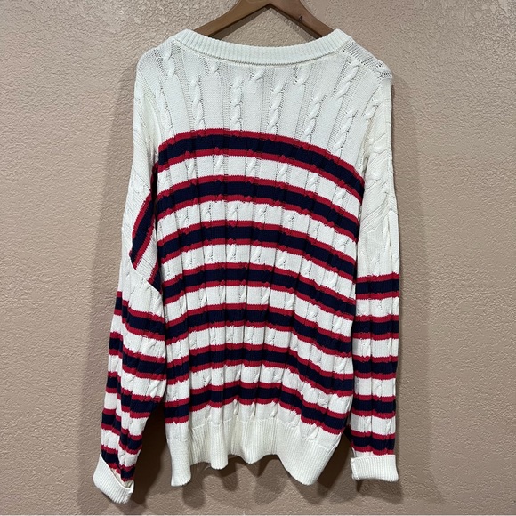 Cotton On crew neck pullover jumper in red stripe - Picture 5 of 7